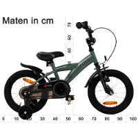 2Cycle Biker kinderfiets 14 inch (3 tot 5 jaar) voor jongens Groen