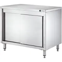 Zorro Werktafelkast ZAS 120/70 – RVS Onderkast met Werkblad – 120x70x85 cm – Gesloten Opslag – Horeca