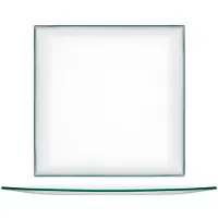 H&h set van 6 heldere vierkante glasplaten, 25 cm