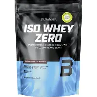 BiotechUSA Iso Whey Zero (Donkere Chocolade) 454 g | Whey eiwit isolaat met een romige textuur en donkere chocoladesmaak