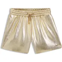 BOSS Goudkleurige kindershort met aansnoerbare taille