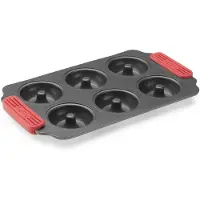 Lékué non stick donutvorm 6 st Rood