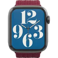 GEAR4 Nylon Smartwatch bandje - Geschikt voor Apple Watch Braided nylon bandje - bordeaux rood - Strap-it Horlogeband / Polsband / Armband - 38 - 40 - 41 mm Maat: M