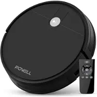 Powell Robotstofzuiger - Robotstofzuiger met Dweilfunctie - Robotstofzuiger met Laadstation - Robot Stofzuiger - Dweilrobot - Zwart