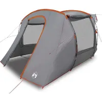 vidaXL Autotent waterdicht grijs en oranje