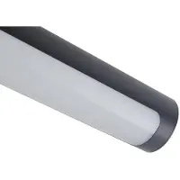 LUCANDE LED-wandlamp buiten Tuberia, zwart, Aluminium, Modern, LED wandlamp buiten