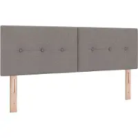 vidaXL Hoogte verstelbaar hoofdbord met hoofdeinde Taupe 160 cm Stof