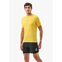 Compressport - Trail Racing S/S T-Shirt - Hardloopshirt L, beige