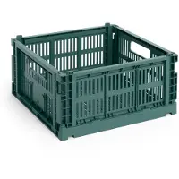 HAY Opbergbox Colour Crate Medium Square Dark Green
