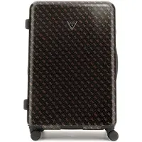 GUESS trolley Jesco 28 In 8-Wheeler Exp. Brown Logo zwart 77cm