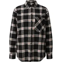 QS Blouse lichtbeige / rood gemêleerd / zwart