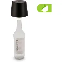Briloner Bota – Tafellamp Oplaadbaar – LED flessenlamp – dimbare lamp op accu – touchbediening – draadloos – 11.5 cm – 1.8W – zwart