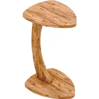 En.casa Bijzettafel Klinerg op wielen C-vorm 40x37x56 cm houtkleurig []