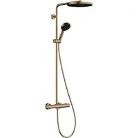 Hansgrohe Pulsify S Puro Showerpipe 260 1jet EcoSmart met thermostaat en handdouche 3jet, Brushed Bronze