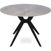 Rousseau Tafel 'apollo' 110 cm rond glanzend steen italian grijs