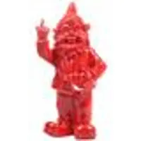Merkloos Stoobz kabouter f*ck you rood 20cm rood Kunststof Tuinbeeld