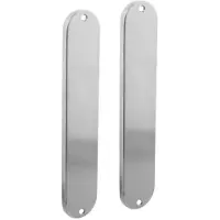 Intersteel deurschilden geheel blind 220x41x8mm ovaal - RVS