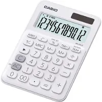 Casio Bureaurekenmachine MS-20UC-BU 12-cijferig display Wit