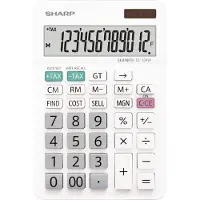 Sharp EL-334W Bureaurekenmachine Wit Aantal displayposities: 12 werkt op batterijen, werkt op zonne-energie (b x h x d)