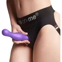 Strap-On-Me - Dildo Plug Curvy - Metallic Paars XXL