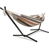 Ib style Kalani Hangmat met frame- Hoogteverstelbaar - 200kg Draaggewicht- Bruin