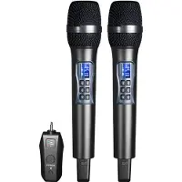 INF Draadloze microfoon met ontvanger - Met eersteklas geluidskwaliteit 2-pack