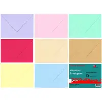 Benza Luxe C6 Wenskaart-Enveloppen – 8 Kleurenmix, 90 g/m² - 40 Stuks