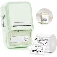 Niimbot B21 - Labelprinter - Draadloos - printbreedte 25-50mm - direct thermisch - 203dpi - 1500mAh - Mint Groen
