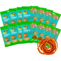 Fruitfunk Fruit Spaghetti Mango (14 x 100g) Fruitsnoep - suikerbewust vegan snoep - gezonde traktatie kind - zonder toegevoegde suikers