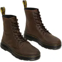 Dr. Martens Veterlaarzen 'Combs' donkerbruin / geel