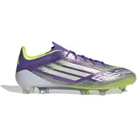 Adidas Voetbalschoen 'F50 Elite' lichtgrijs / neongroen / donkerlila