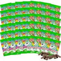 Fruitfunk Happybag Unicorn strawberry (42 x 16 gram) Fruitsnoep - suikerbewust vegan snoep - gezonde traktatie kind - zonder toegevoegde suikers