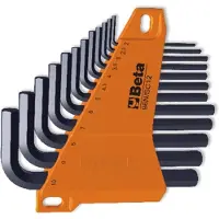Beta 12-delige set haakse inbussleutels gebruneerd (art. 96N) met support 96N/SC12 - 000960661