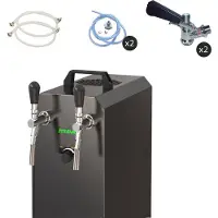 Ich-zapfe Complete set - Biertap - stream 50/K 2-kraans RVS, 50 liter/u, met membraanpomp - Biertap, Beertender, Thuistap, Bierkoeler, zonder, NC Adapter