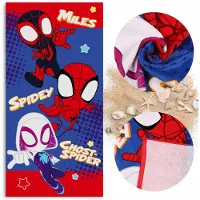 Marvel Spidey and His Amazing Friends SNELDROGENDE Strandlaken, badlaken voor kinderen KATOEN 70x140 cm OEKO-TEX