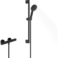 Hansgrohe Pulsify Select S douchesysteem 105, 3jet Relaxatie, EcoSmart met Ecostat Fine en douchestang 65 cm, matzwart