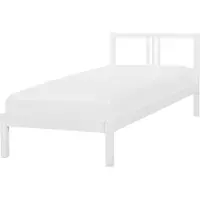 Beliani VANNES - Eenpersoonsbed - Wit - 90 x 200 cm - Dennenhout