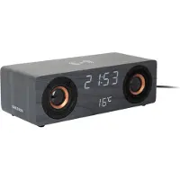 Karlsson - Wecker Classic BT, draadloos speakerapparaat met telefoonlader - Zwart