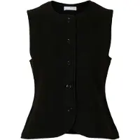 Selected Gebreide bodywarmer 'SLFDARLA' zwart