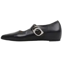 Wonders Dames Ballerina's van Leer Triana 30 Zwart (40), 1 tot 3 cm, Gesp, Casual, Klassiek A-3830_4387_5792