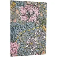Paperblanks William Morris- Morris Pink Honeysuckle (William Morris) Ultra 12-month Vertical Hardback Dayplanner 2025 (Elastic Band Closure)