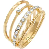 Elli Sieraden set 'Kristall' goud / transparant