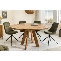 Invicta Ronde eettafel ART WOOD 140cm bruin massief mangohout - 45758