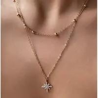Fashion Jewelry 2 Lagen ster ketting | goud gekleurd