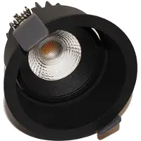Artdelight Inbouwspot Ribs 1 Lichts LED 2700K Dimbaar Zwart