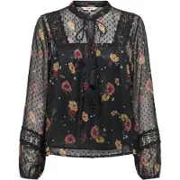 ONLY Blouse 'ONLTESSA ELIZA' lichtbruin / groen / oudroze / zwart
