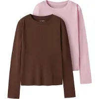 TWO SOON Shirt chocoladebruin / pink