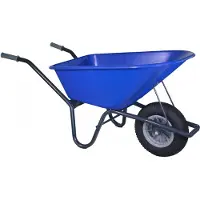 Hummer Klus Tuinkruiwagen 100L Gecoat Lime Blauw
