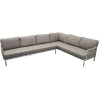 AVH-Collectie Joshua hoek loungeset 2 delig aluminium latte