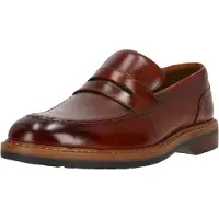 Clarks Clarksvoor mannen. 26178430 Aldwin Step bruin leren loafers (39), Leer, Plat, Veters, Geen, Casual